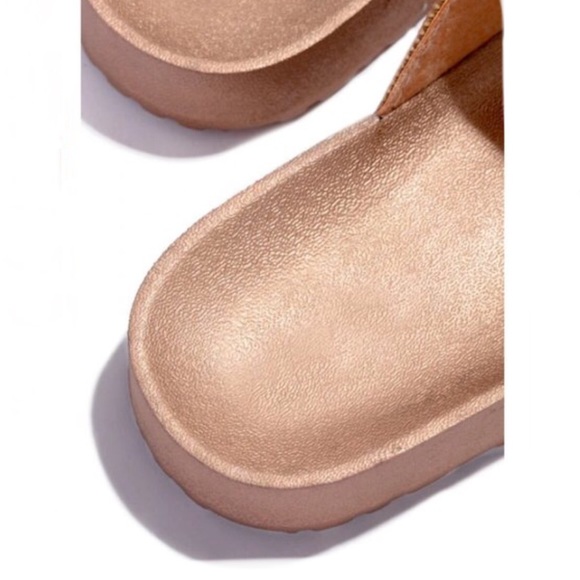 !RESTOCKED! Embellished Buckle Sandals - Rose Gold - Picture 4 of 6